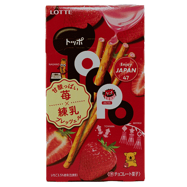 TOPPO Stick Fraise et lait concentré