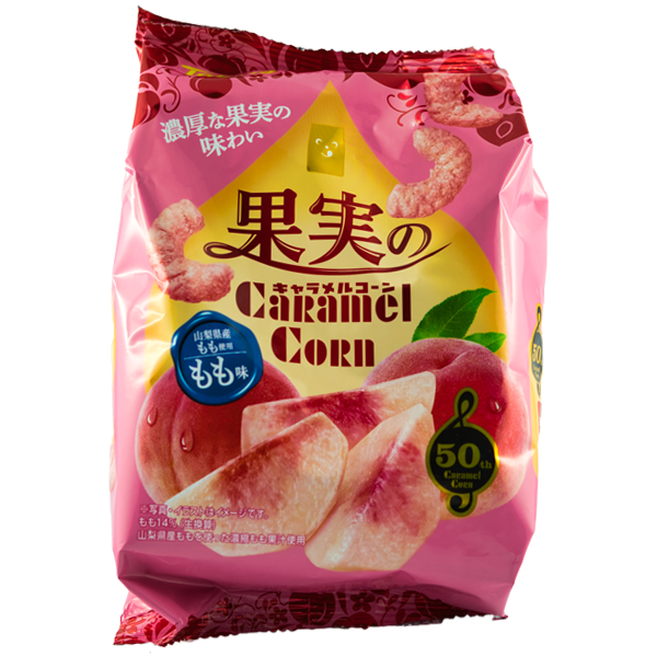 Snack fruité au maïs caramel-pêche