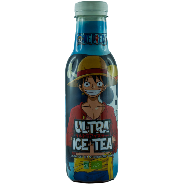 One Piece BIO-Eistee mit rotem Fruchtgeschmack - Luffy, 500 ml