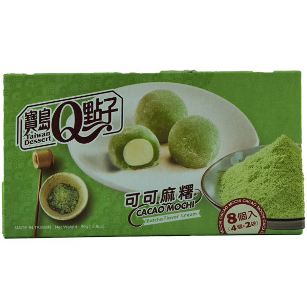 Mochi au cacao au goût de matcha