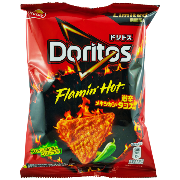 Doritos chips de maïs Flaming Hot Mexican Taco